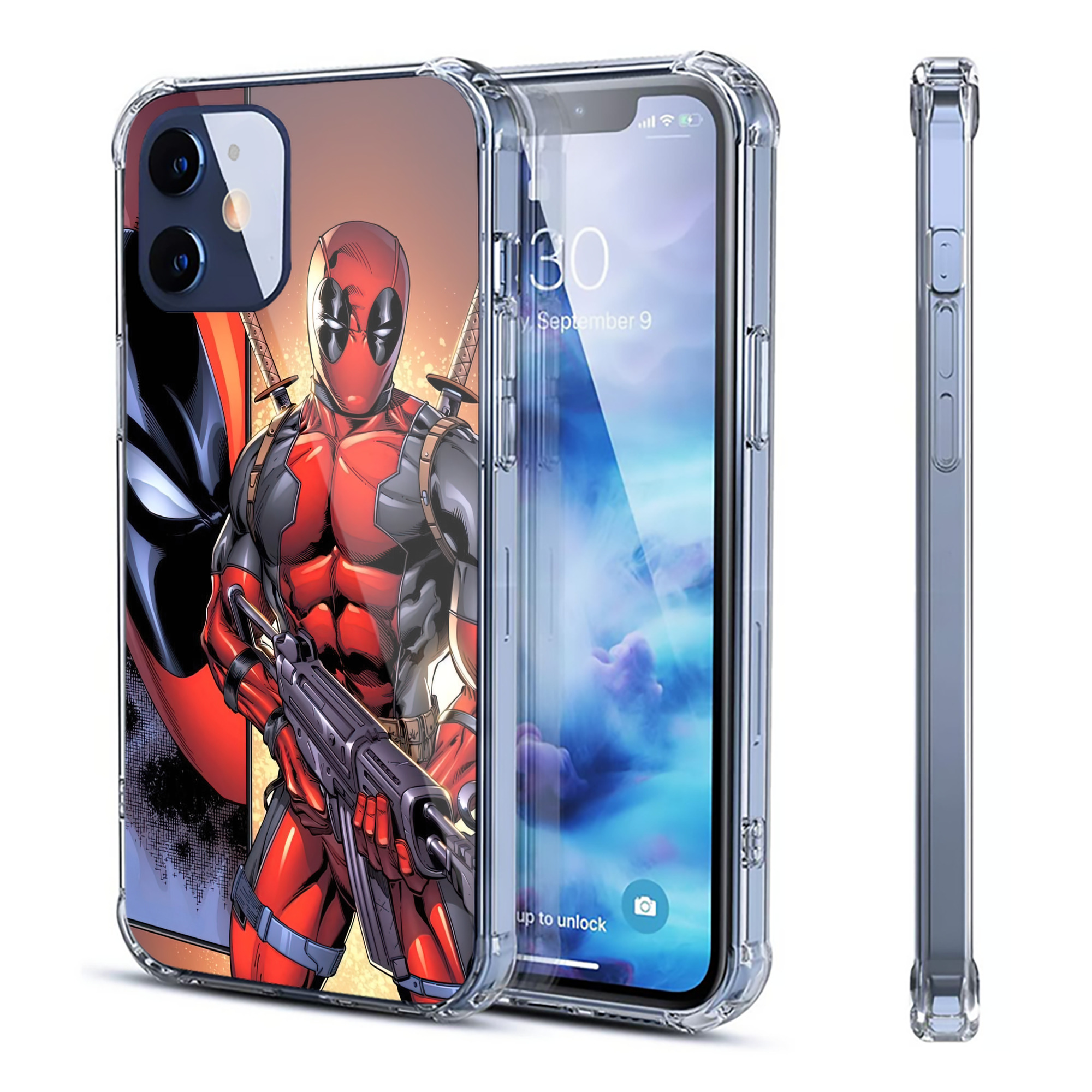 （画像用） Deadpool デッドプール 【iPhone 12シリーズ対応】透明スマホケース（クリアソフトケース）